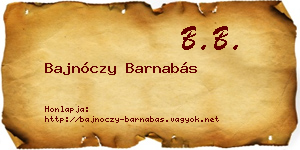 Bajnóczy Barnabás névjegykártya