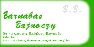 barnabas bajnoczy business card